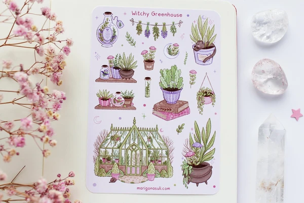 Witchy Greenhouse Sticker Sheet — Marigona Suli