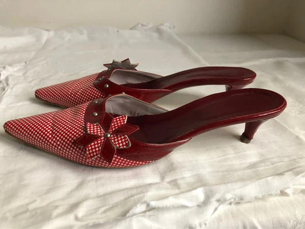 Sabot rosso vernice tacco medio Etro