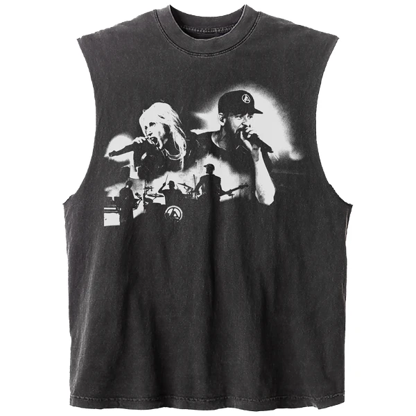 LP LA Sleeveless Vintage Black Tee