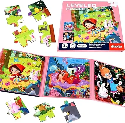 NEBURORA Puzzle magnétique 75 pièces pour Enfants de 2 à 5 Ans, Jeux de Voyage, Jouets de Voyage pour Tout-Petits en Avion, Jeux de Puzzle, activités en Avion, Cadeaux d'anniversaire pour Enfants