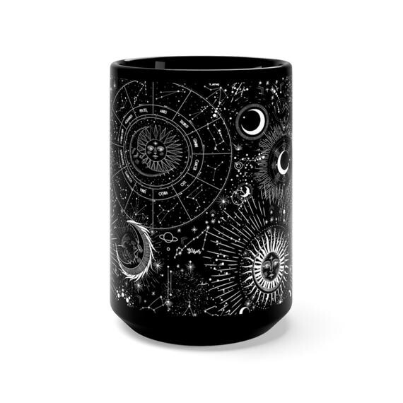 Celestial Black Mug 15oz