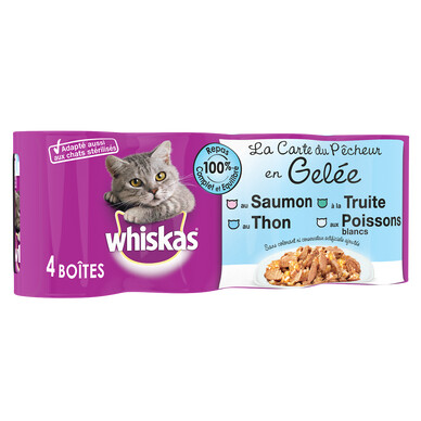 Boîtes pour chat WHISKAS en gelée