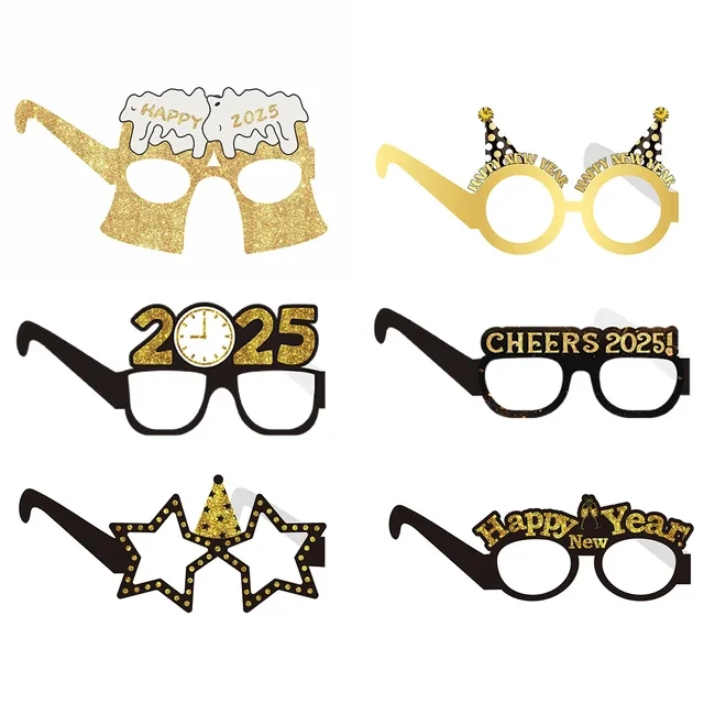 Fournitures de ixà Thème de Bonne Année 2025, Accessoires de Photographie, Lunettes, Chapeau, Cadre Photo, Ballon, Décoration de Scène de ix - AliExpress 15