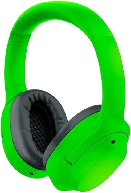 Razer Opus X - Casque sans Fil de Basse Latence avec Réduction Active du Bruit ANC (Haut-parleurs de 40mm, Microphone intégré, Jusqu'à 40 Heures de Batterie) Vert