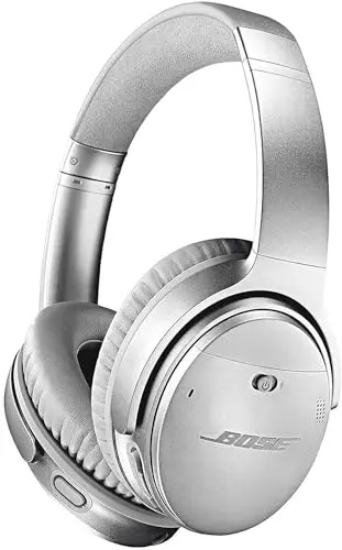 Casque Bluetooth sans fil Supra-Aural Bose QuietComfort 35 II avec Microphone Intégré pour le Contrôle Vocal via Alexa, Argent