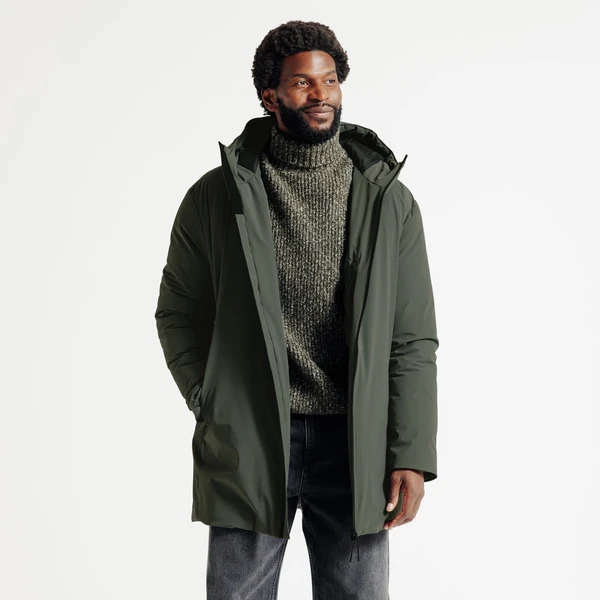 Parka longue à capuche