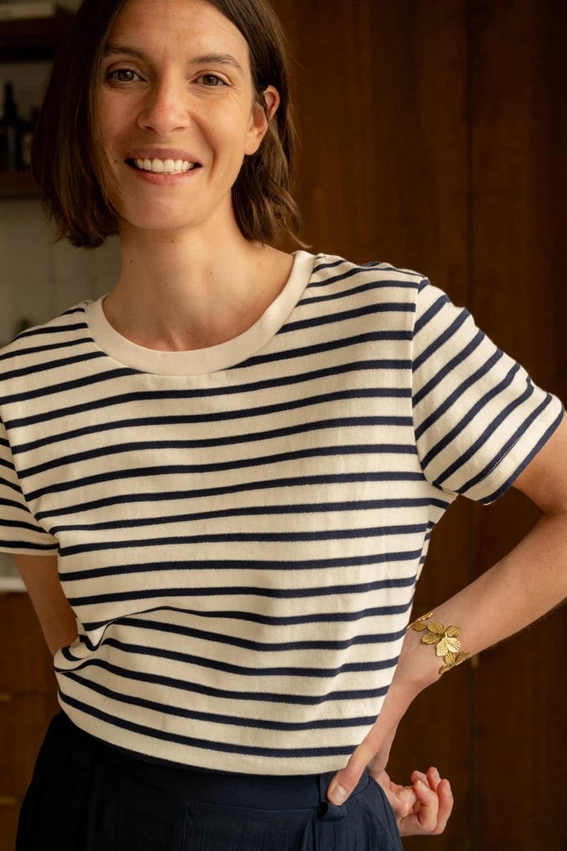 T-Shirt Marinière - Marine - Boutique Libertie