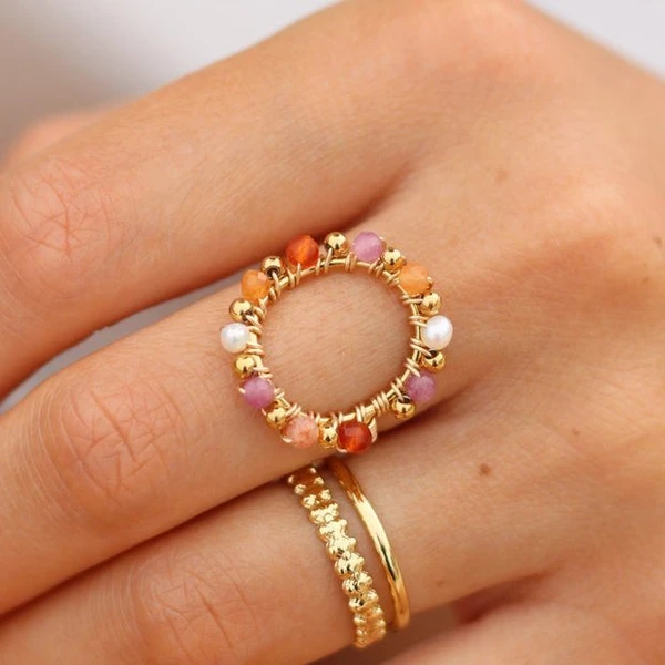 Bague Tissée - Orange