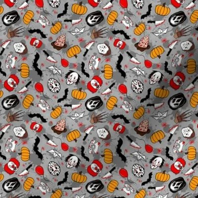 Small Scale Horror Movie Icons Halloween Fabric | Spoonflower