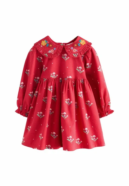 REGULAR FIT - COLLAR LONG SLEEVE - Robe de jour - red ditsy