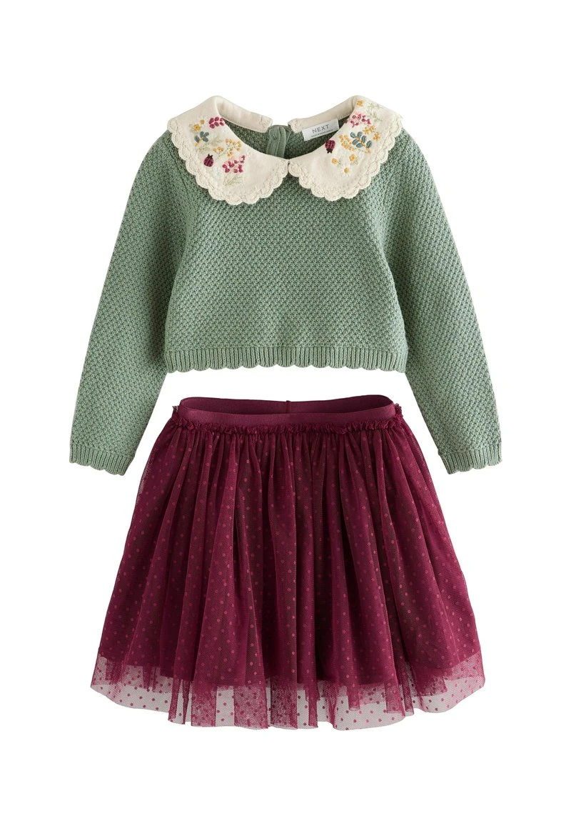 REGULAR FIT SET - Pullover - green red