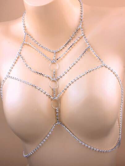 Chaîne de body ronde avec strass