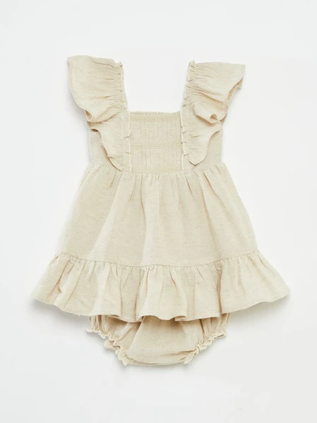 Ensemble robe + culotte multicolores volantées - 2 pièces