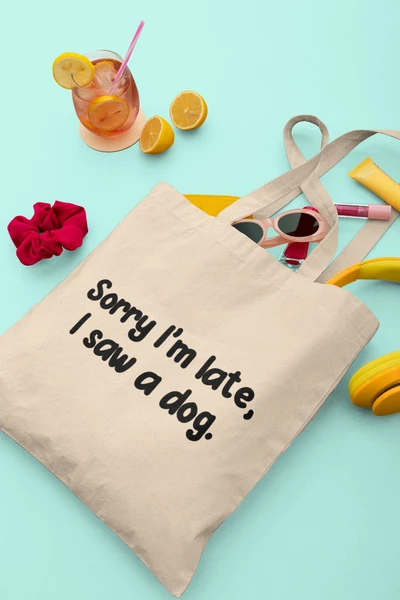J'ai vu un sac fourre-tout pour chien, cadeaux pour amoureux des chiens, cadeau pour amoureux des chiens, cadeau pour une amie, cadeau pour elle, sac pour la vie, cadeau chien au Royaume-Uni, cadeaux chien chiots