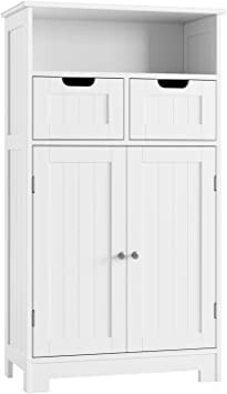 HOCSOK Meuble de Salle de Bain, Meuble de Rangement sur Pied avec Etagères Tiroirs et Armoire avec la Porte, Placard de Rangement pour Salon, Cuisine, entrée 60 x 30 x 108.5cm : Amazon.fr: Cuisine et Maison