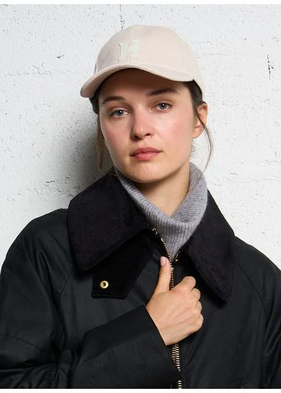 Casquette côtelée en coton | Blanc