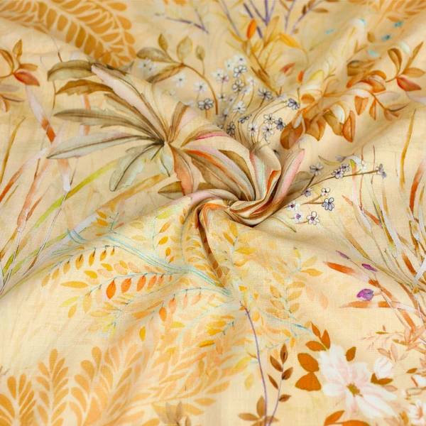 Tissu viscose Adèle à motif floral paradis multicolore | Tissu pour couture d'habits fluide de poids léger