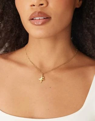 Lost Souls - Collier en plaqué or 18 carats avec pendentif étoiles