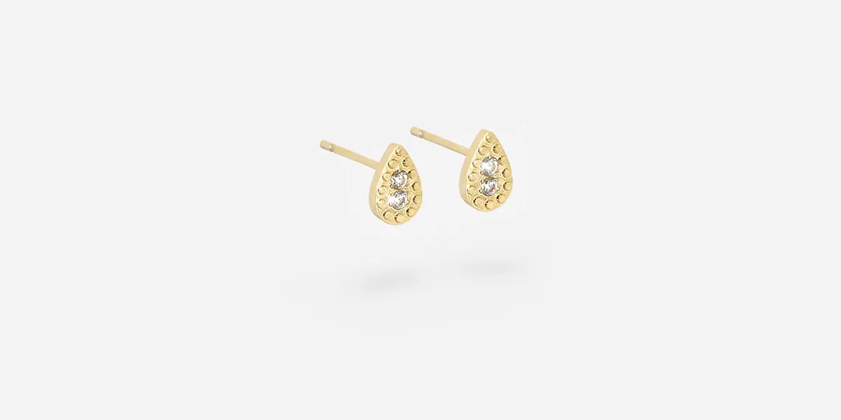 Boucles d'oreilles Tear (Acier doré)