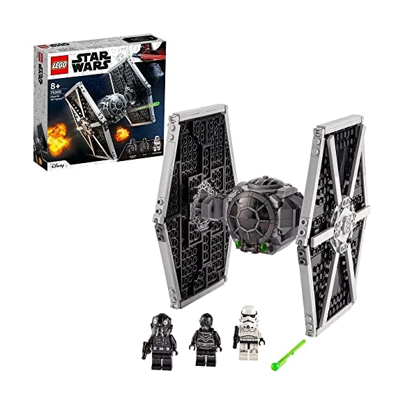 LEGO 75300 Star Wars TIE Fighter Impérial, Jouet de Construction, Vaisseau Spatial, avec Minifigurines Stormtrooper, Droïde et Pilote, Saga Skywalker