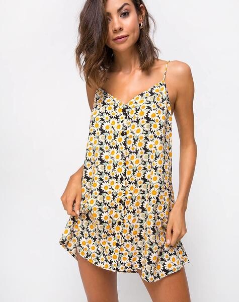 Sanna Slip Dress in Delightful Daisy by Motel