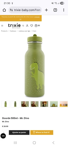 Gourde 500ml - Mr. Dino