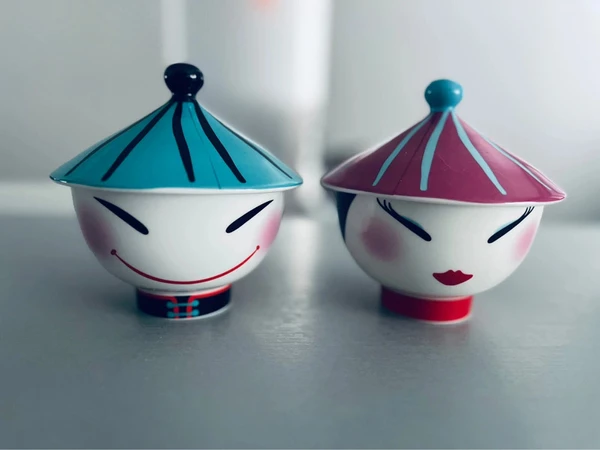 Lot de 2 bols chinois marque pylône 
