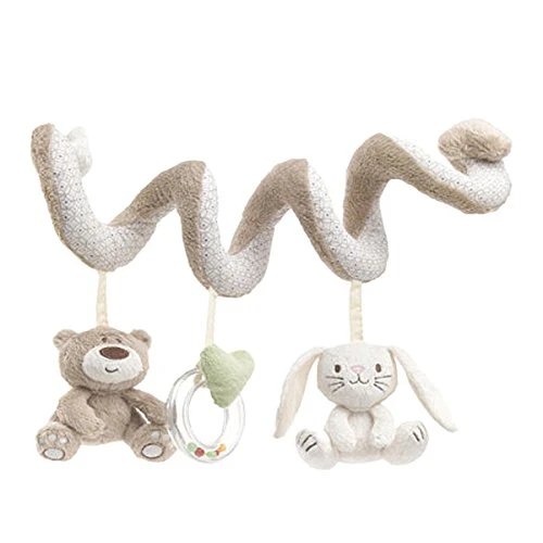 TININNA Bébé Jouet Mignon Musique en Peluche d'activité pour Poussette en Peluche Lapin à Suspendre en Forme d'étoile Hochet Twisty Hanging Toys