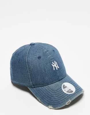 New Era - New York Yankees 9Twenty - Casquette à mini-logo - Denim foncé délavé