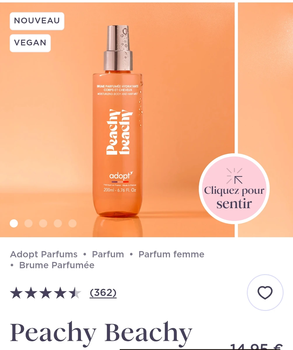 Peachy Beachy - Brume parfumée hydratante corps et cheveux 200 ml