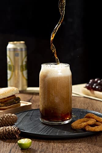 [Lot de 6, 480ml] DESIGN·MASTER-Verres à Canette, Verres à café glacés, Verres à boire sans plomb, idéaux pour le vin rouge et blanc, le cocktail, le jus, l'eau, bière, verrerie de cuisine.