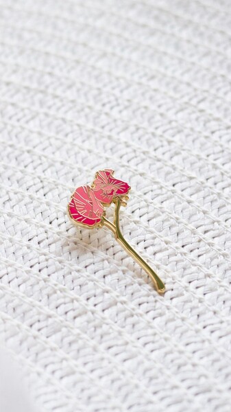 Épingle en émail de pois doux, Cadeau de pois doux, Épingle d’amoureux des fleurs, Badge de pois doux, Épingle à broche de pois doux, Accessoire botanique, Épingle à sac à dos