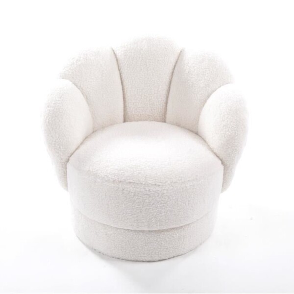 Fauteuil club enfant - Tissu blanc - Bois pin mass