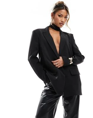 Kaiia - Blazer à écharpe - Noir | ASOS