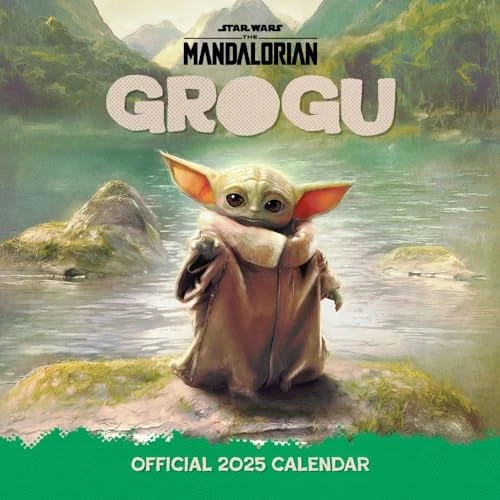Star Wars The Mandalorian Grogu Square Calendar 2025