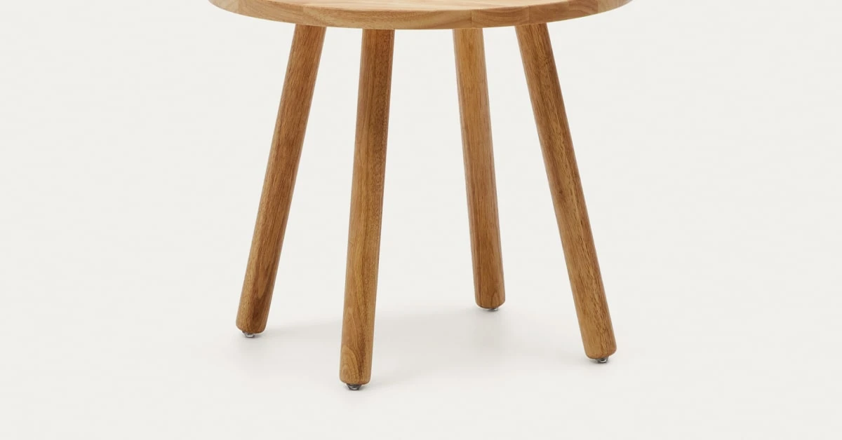 Table enfant ronde Dilcia en bois d'hévéa Ø 55 cm | Kave Home France