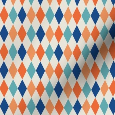Harmonious Harlequins in Mediterranean Fabric | Spoonflower