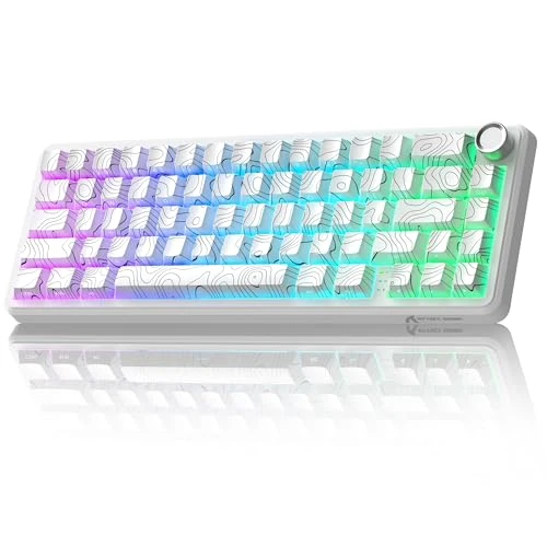 ATTACK SHARK X65PRO HE Clavier Gamer sans Fil Rapid Trigger, Précision RT 0,01mm, 8000Hz, Clavier RGB 60%, Interrupteur Magnétique, Actionnement Réglable, Snap Tap, Éclairage RGB, pour PC/Mac, Blanc