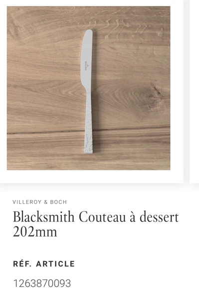 2x Blacksmith Couteau à dessert 202mm