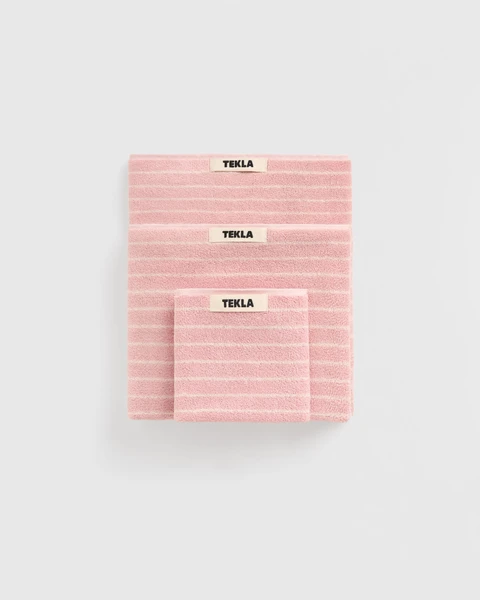 Tekla Fabrics Terry Towel - Shaded Pink Stripes