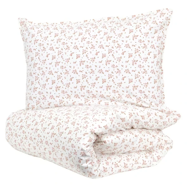 Parure de lit bébé percale coton bio 100x140 cm Thaïs | Little Crevette