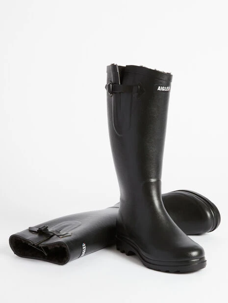 La botte de pluie boyfriend fourrée, fabriquée en France femme  | AIGLE
