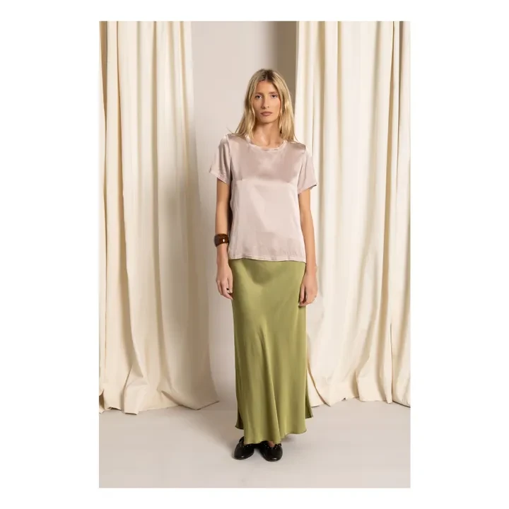 Smallable Woman - Jupe Anta Satinée - Vert anis | Smallable