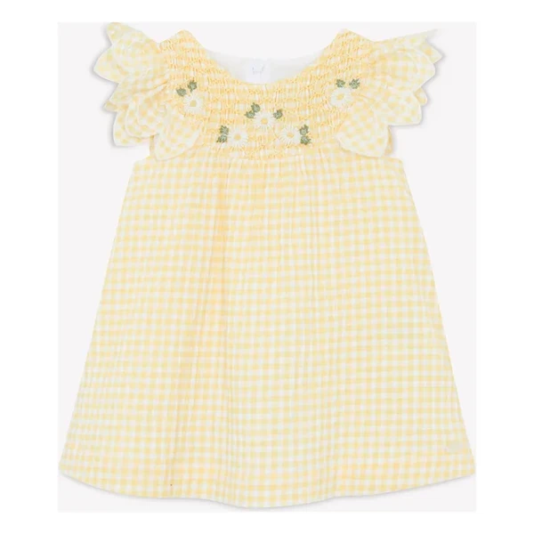 Robe Vichy | Jaune pâle