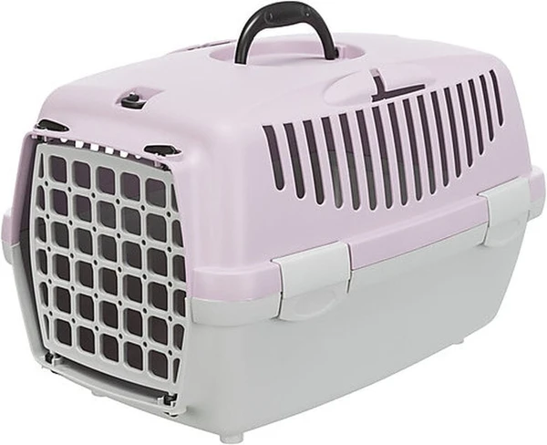 Trixie - Caisse de transport Capri 1, XS: 32 × 31 × 48 cm, gris clair/mauve