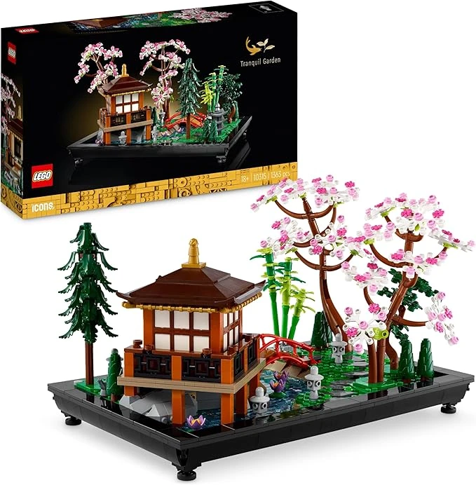 LEGO 10315 Icons Le Jardin Paisible, Kit de Jardinage Botanique Zen pour Adultes avec Fleurs de Lotus, Décoration Personnalisable, Inspiré par Les Traditions Japonaises, Cadeau pour Femmes, Hommes