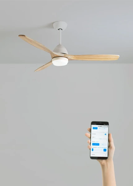 WIND CUP - Ventilateur de plafond 40W silencieux Ø132 cm 100% bois
