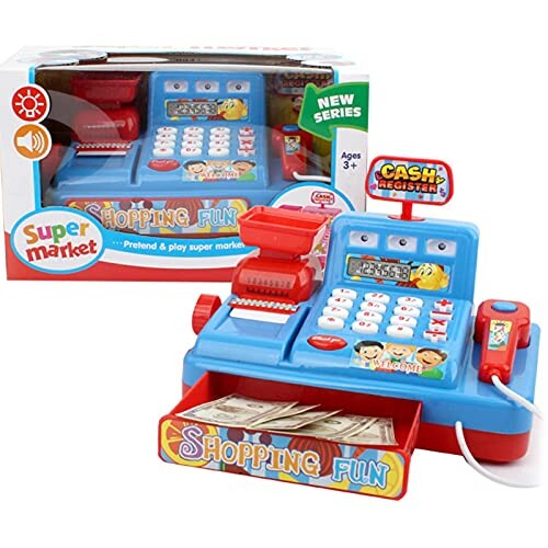lencyotool Tirelire Électronique Banque Sûre De Dessin Animé Caisse Enregistreuse pour Enfants Jouet De Banque Boîte D'économie De Pièces De Monnaie pour Garçons Filles, Cadeaux d'anniversaire