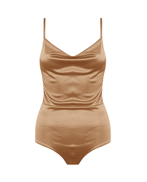 Faro Satin Bodysuit Champagne