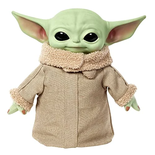 Mattel Star Wars Peluche Grogu (28cm) qui cligne des yeux et chante, avec Sons et Mouvements, à collectionner, Jouet Enfant, Dès 3 ans, HJM25